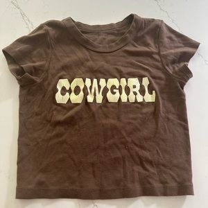 brandy melville brown cowboy shirt!!